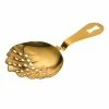 Mercer Barfly Scalloped Julep Strainer | Gold Plated -Le Creuset shop m37029gd barfly stainless steel scalloped julep cocktail strainer gold plated