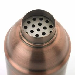 Mercer Barfly 3-Piece Japanese-Style Cocktail Shaker Set | Antique Copper -Le Creuset shop m37039acp 3pc japanese style shaker set top view