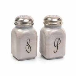 Mosser Glass Monogram Salt & Pepper Set | Marble