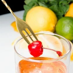 Mercer Barfly 19.6" Bar Spoon With Fork | Gold Plated 11 Mercer Barfly 19.6" Bar Spoon With Fork | Gold Plated -Le Creuset shop mercer barfly gold plated bar spoon with fork spearingimage 2