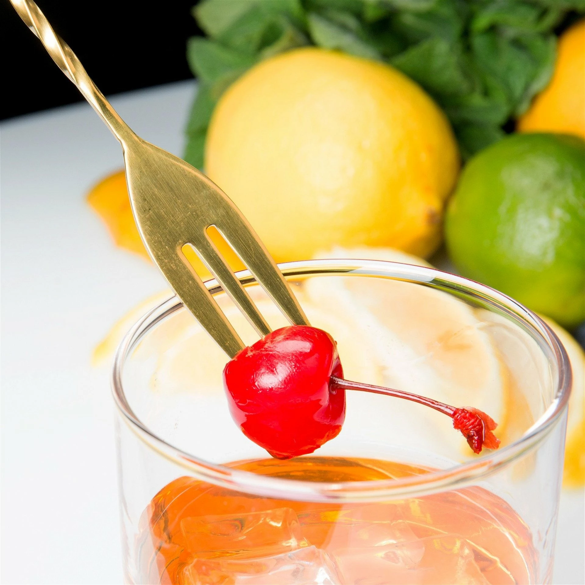 Mercer Barfly 19.6" Bar Spoon With Fork | Gold Plated 6 Mercer Barfly 19.6" Bar Spoon With Fork | Gold Plated - Image 4