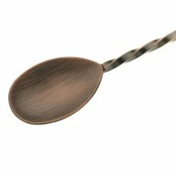 Mercer Barfly 15.75" Bar Spoon With Muddler | Antique Copper -Le Creuset shop mercer barfly 15.75 inch antique copper bar spoon with muddler spoon