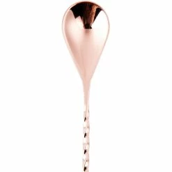 Mercer Barfly 15.75" Classic Bar Spoon | Copper Plated -Le Creuset shop mercer barfly copper plated classic teardrop bar spoon spoon end 1