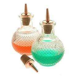 Mercer Barfly Stainless Steel Dasher Tops - Set Of 3 | Copper 7 Mercer Barfly Stainless Steel Dasher Tops - Set Of 3 | Copper -Le Creuset shop mercer barfly copper plated dasher tops set of 3