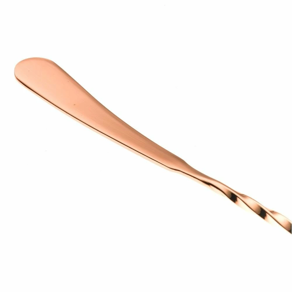 Mercer Barfly 13.2" Japanese-Style Bar Spoon | Copper Plated 4 Mercer Barfly 13.2" Japanese-Style Bar Spoon | Copper Plated - Image 2
