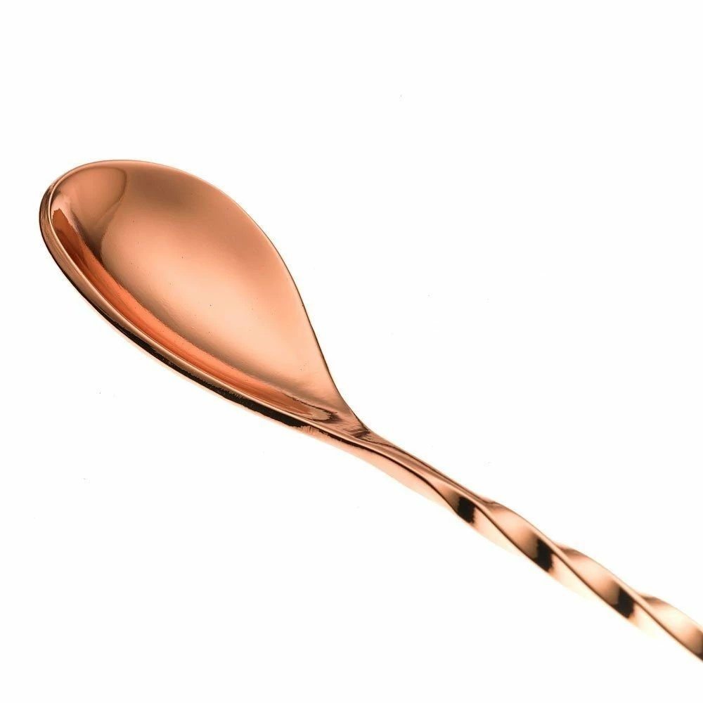 Mercer Barfly 15.75" Bar Spoon With Fork | Copper Plated - Image 3