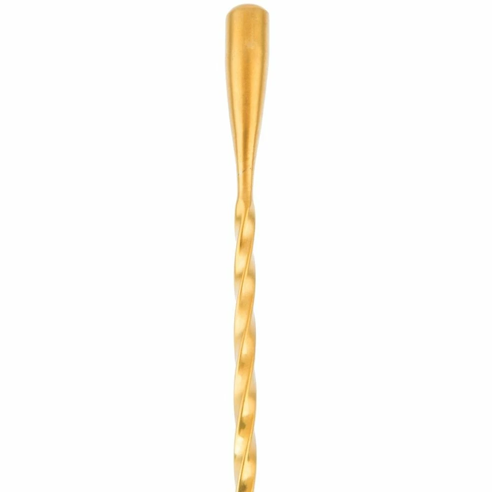 Mercer Barfly 15.75" Classic Bar Spoon | Gold Plated 4 Mercer Barfly 15.75" Classic Bar Spoon | Gold Plated - Image 2