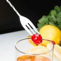 Mercer Barfly 15.75" Bar Spoon With Fork | Stainless Steel 11 Mercer Barfly 15.75" Bar Spoon With Fork | Stainless Steel -Le Creuset shop mercer barfly stainless steel bar spoon with fork spearing 1
