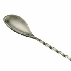Mercer Barfly 13.2" Japanese-Style Bar Spoon | Stainless Steel -Le Creuset shop mercer barfly stainless steel japanese style bar spoon spoon end