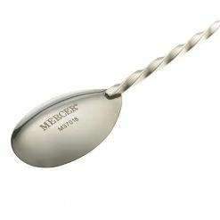 Mercer Barfly 15.75" Bar Spoon With Muddler | Stainless Steel -Le Creuset shop mercerbarfly.11.8in.stainlesssteelbarspoonwithmuddler.m37018.logo 1
