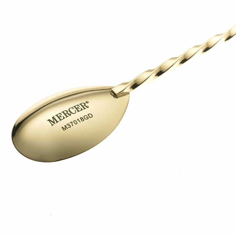 Mercer Barfly 11.8" Bar Spoon With Muddler | Gold Plated 5 Mercer Barfly 11.8" Bar Spoon With Muddler | Gold Plated - Image 4