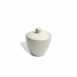 Carmel Ceramica Cozina Sugar Bowl With Lid | White