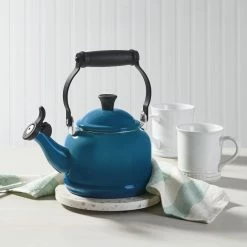 Le Creuset 1.25 Qt. Demi Kettle Tea Pot | Deep Teal -Le Creuset shop rs13594 demikettle deepteal