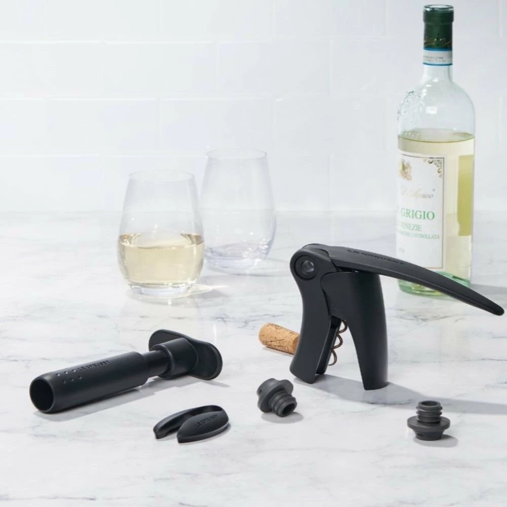 Le Creuset 5-Piece Wine Tools Set | Black & Grey 4 Le Creuset 5-Piece Wine Tools Set | Black & Grey - Image 2