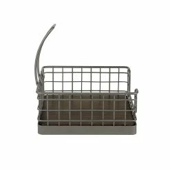 Spectrum Madison Weighted Napkin Holder Industrial Gray 8 Spectrum Madison Weighted Napkin Holder Industrial Gray -Le Creuset shop spectrum madison weighted napkin holder industrial gray side view