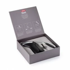 OXO SteeL Vertical Lever Corkscrew -Le Creuset shop stl 11147600 box open