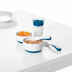 OXO Tot Feeding Spoon Set With Soft Silicone | Teal -Le Creuset shop tot 61133300 9 1