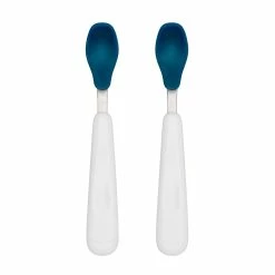 OXO Tot Feeding Spoon Set With Soft Silicone | Navy
