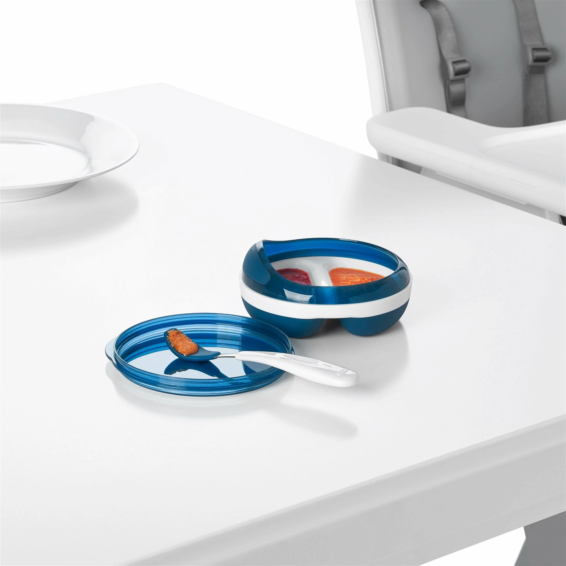 OXO Tot Feeding Spoon Set With Soft Silicone | Navy 8 OXO Tot Feeding Spoon Set With Soft Silicone | Navy - Image 6