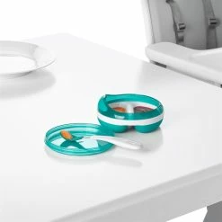 OXO Tot Feeding Spoon Set With Soft Silicone | Teal -Le Creuset shop tot 61138300 9